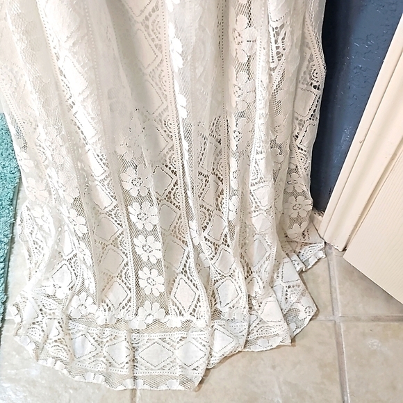 NWOT White Maxi Lace Sundress w adjustable Spaghetti Straps 2XL White - Picture 13 of 16